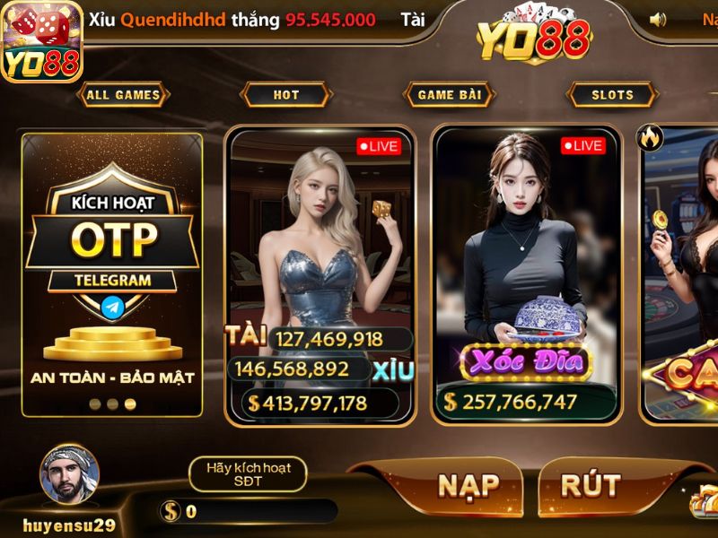 Hàng loạt tựa game cá cược hấp dẫn tại YO88