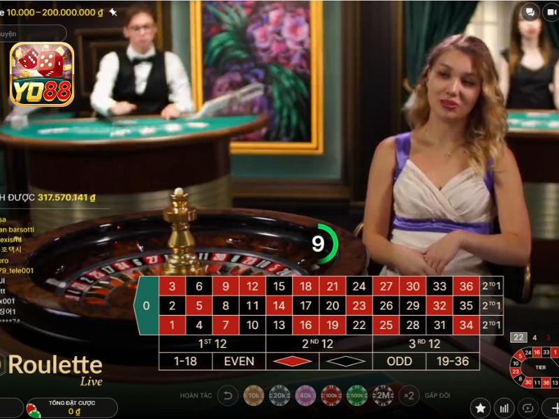 Roulette là tựa game giải trí hấp dẫn, quen thuộc với nhiều người chơi