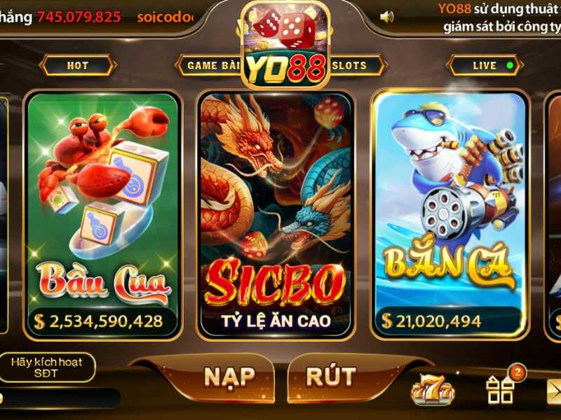 Sicbo online Yo88 là một phiên bản cải tiến của trò chơi Tài xỉu