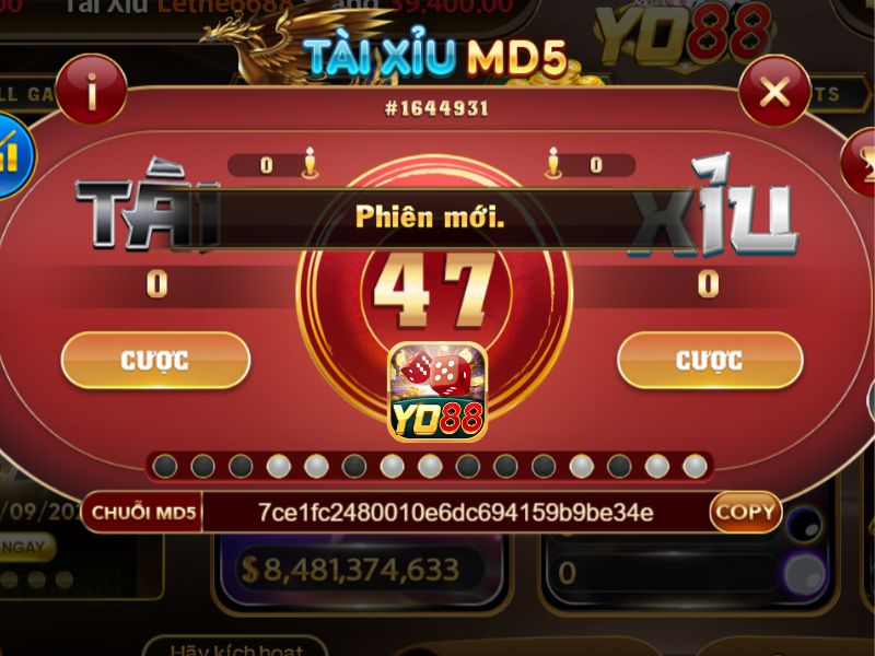 Tài xỉu MD5 online Yo88 còn có tên gọi khác là Message Digest Algorithm 5